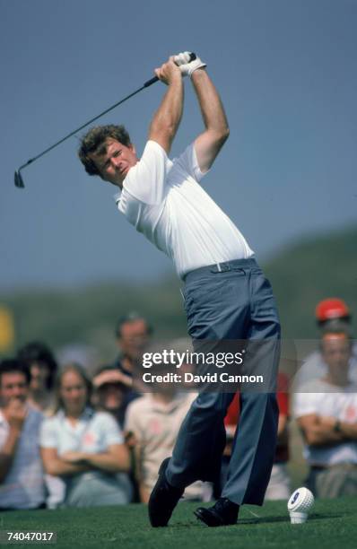 American golfer Tom Watson about to win the British Open Golf Championship at the Royal Birkdale Golf Club, July 1983.