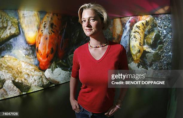 Delphine Boel, illegitimate daughter of King Albert II of Belgium, poses 02 May 2007 at the opening of the "concept" exhibition, in Brussels. Boel...