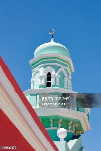 nurul islam mosque, bo kaap, western cape, south africa - cape town bo kaap stock pictures, royalty-free photos & images