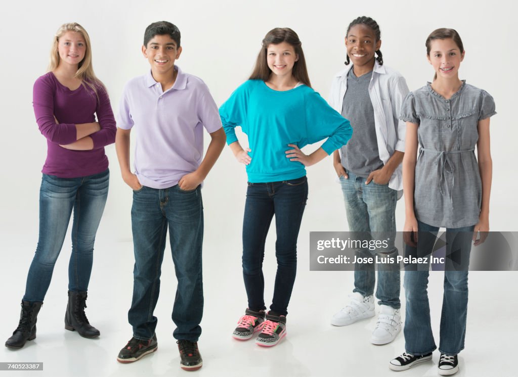 Portrait of smiling boys and girls