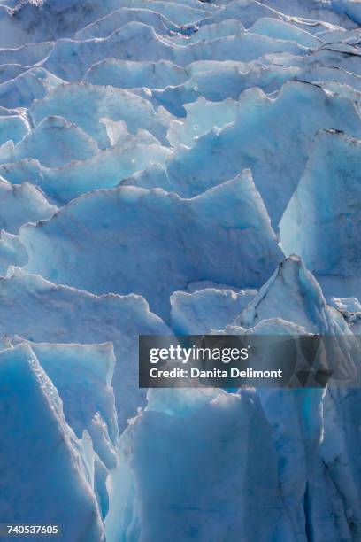 ice of portage glacier, alaska, usa - portage glacier stock pictures, royalty-free photos & images