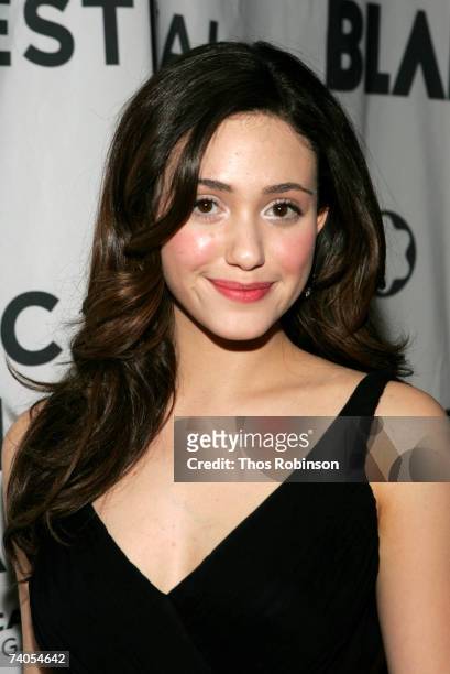 Actress Emmy Rossum attends The Montblanc De La Culture Award awards presented to Wynton Marsalis at the Angel Orensanz Foundation Center for the...