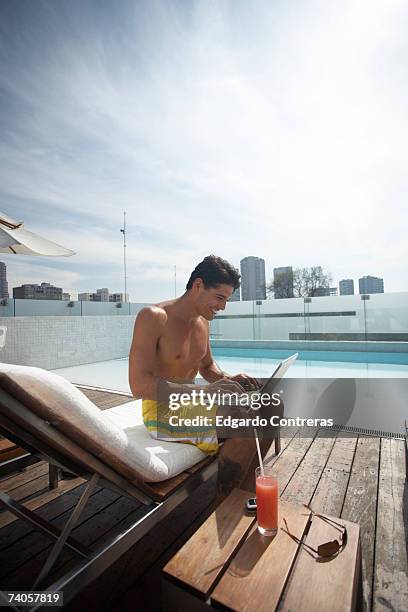 Working From Home Pool Computer Work From Home Pool Photos and Premium High Res Pictures - Getty Images