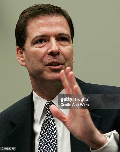Former U.S. Deputy Attorney General James Comey testifies during a hearing before the House Commercial and Administrative Law Subcommittee of the...