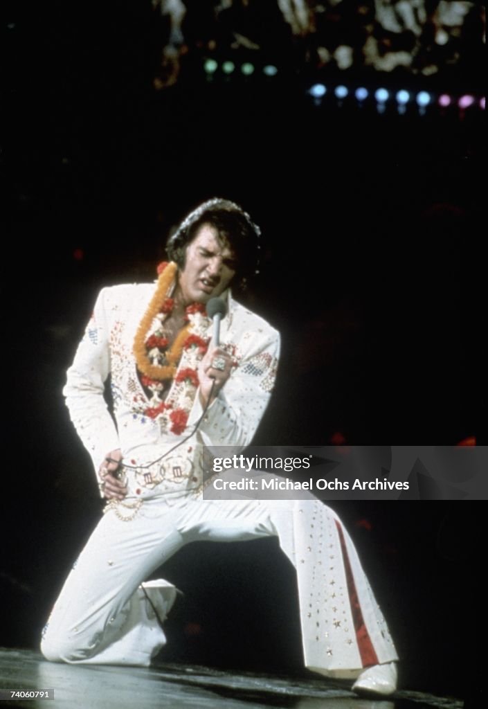 Elvis Presley performs onstage In Hawaii