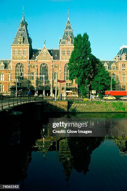 facade of a museum, rijksmuseum, amsterdam, netherlands - rijksmuseum 個照片及圖片檔