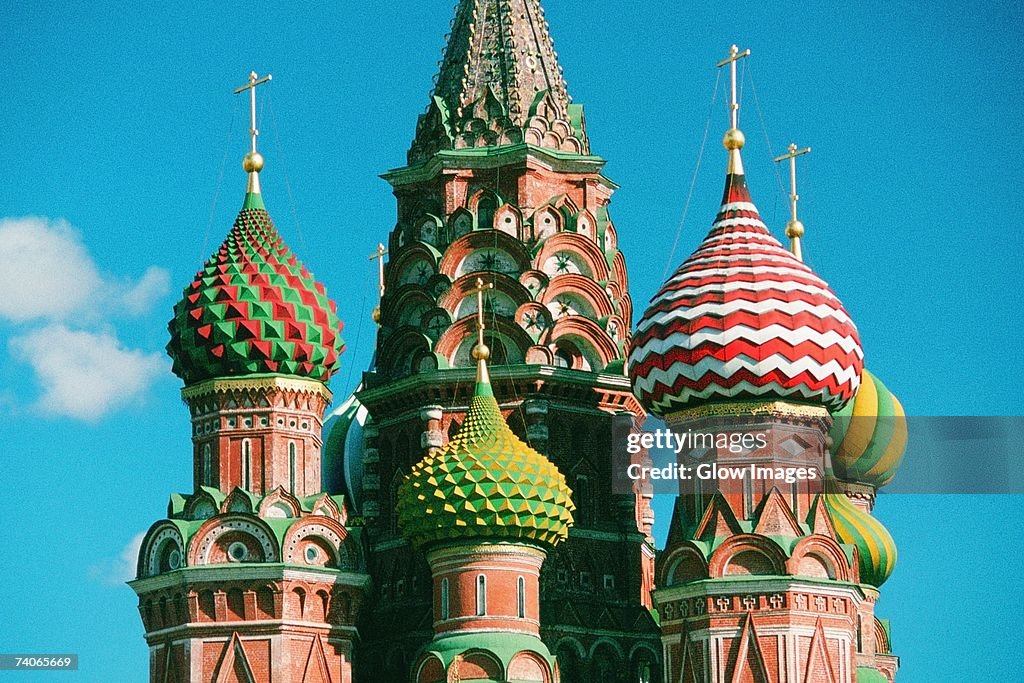 High section view of a cathedral, St. Basil's Cathedral, Red Square, Moscow, Russia