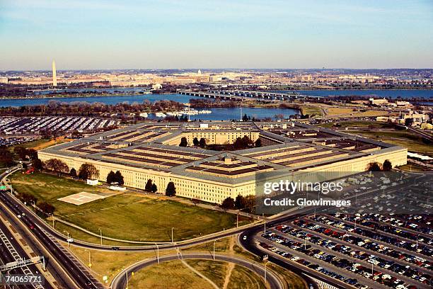 aerial view of a military building, the pentagon, washington dc, usa - the pentagon ストックフォトと画像