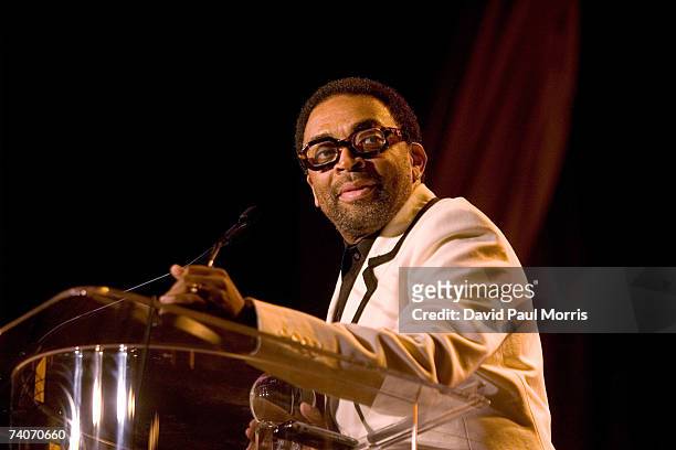 Spike Lee receives the Film Society Directing Award at the San Francisco International Film Festival awards night at the Westin St. Francis Hotel on...