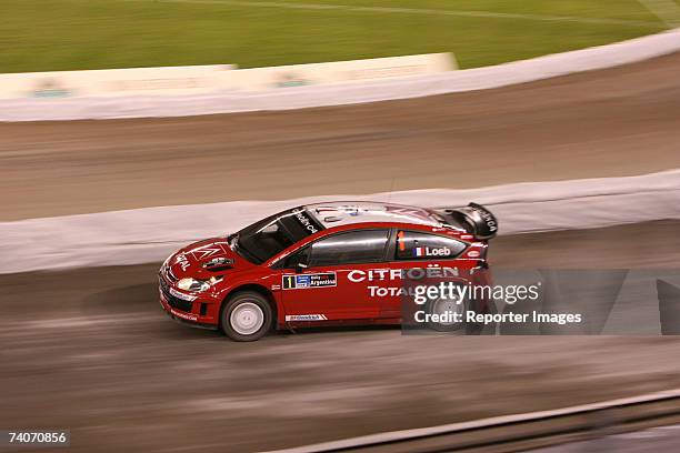 Sebastien Loeb of France and Citroen in action during the Super Special Stage on day one of the WRC Rally of Argentina 2007 at the River Plate Soccer...