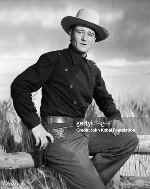 American actor John Wayne , circa 1945.