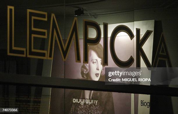 Portrait of the painter Tamara de Lempicka is shown during an exhibition 04 May 2007 in Vigo. Lempicka captured the essence of modernism and the Art...