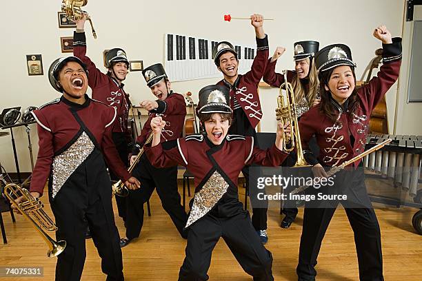 excited band - musical group stock pictures, royalty-free photos & images