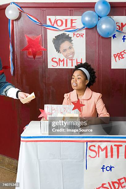 girl running for president - election stress stock pictures, royalty-free photos & images