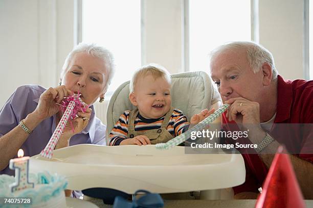 one year old with grandparents - three year stock pictures, royalty-free photos & images