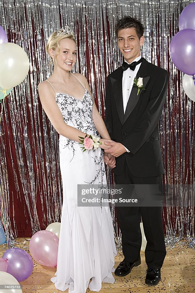 Young couple at prom