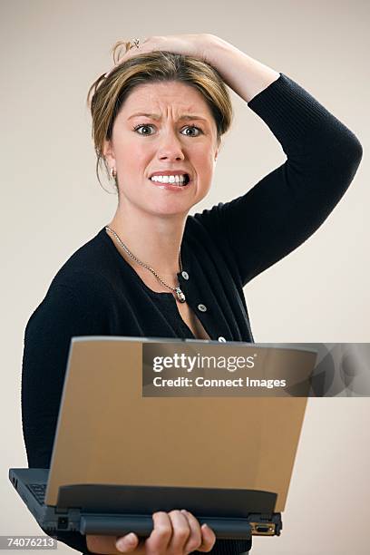Lady Biting Computer 222 Women Biting Laptops Stock Photos, High-Res Pictures, and Images ...