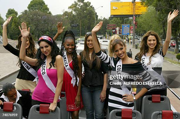 Daniela Stucan, Miss Argentina 2007; Rosa Maria Ojeda, Miss Mexico 2007; Zahra Redwood, Miss Jamaica 2007; Zuleyka Rivera, Miss Universe 2006; Eileen...