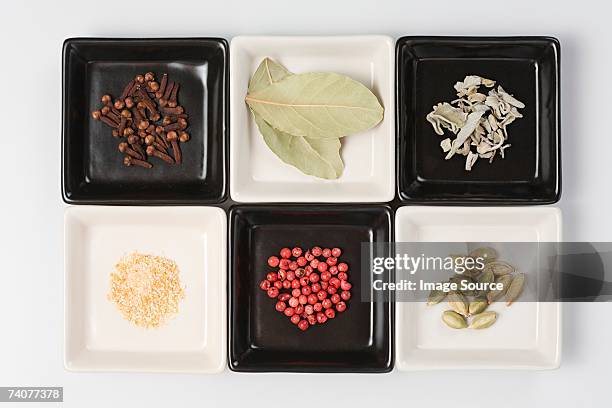 herbs and spices in dishes - yuzu stock pictures, royalty-free photos & images