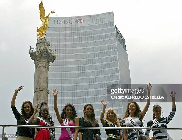 Daniela Stucan, Miss Argentina 2007; Zahra Redwood, Miss Jamaica 2007; Rosa Maria Ojeda, Miss Mexico 2007; Puerto Rican Zuleyka Rivera, Miss Universe...