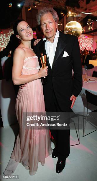 Hannah Herzsprung and her father Bernd Herzsprung attend the German Film Awards at the Palais am Funkturm on May 4, 2007 in Berlin, Germany. Hannah...