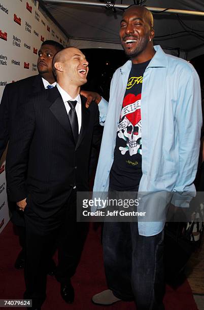 Kevin Federline and John Salley arrive at the Stuff Magazine Party presented by Polaroid and Maker's Mark during the events for the 133rd Kentucky...
