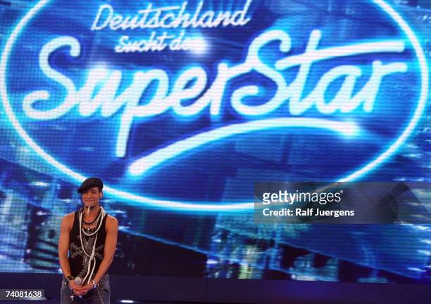 Mark Medlock performs during rehearsals for the singer qualifying contest DSDS Final show on May 05, 2007 at the Coloneum in Cologne, Germany.