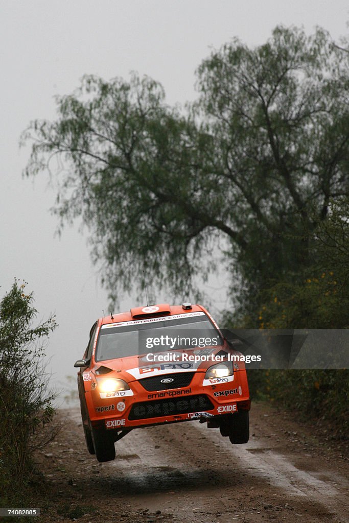 Henning Rally Driver Henning Solberg of Norway drives his Subaru Impreza WRC, with... News ...