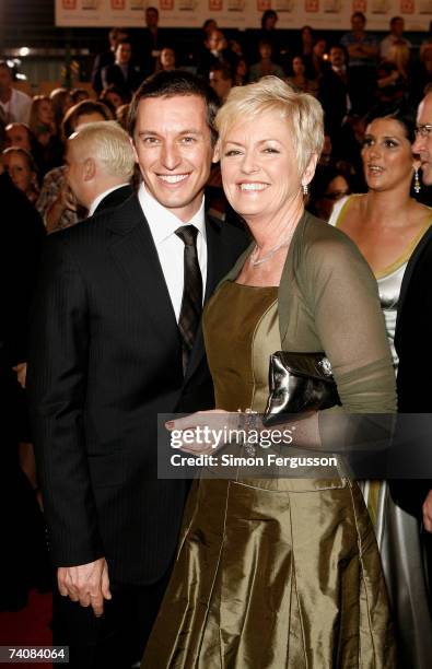 Personality Rove McManus and his mother Coralie arrives at the 2007 TV Week Logie Awards at the Crown Casino on May 6, 2007 in Melbourne, Australia....