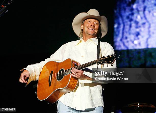 Musician Alan Jackson performs onstage during the Stagecoach Music Festival held at the Empire Polo Field on May 5, 2007 in Indio, California.