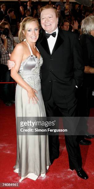 Radio broadcaster Fifi Box and TV presenter Bert Newton attend the 2007 TV Week Logie Awards at the Crown Casino on May 6, 2007 in Melbourne,...