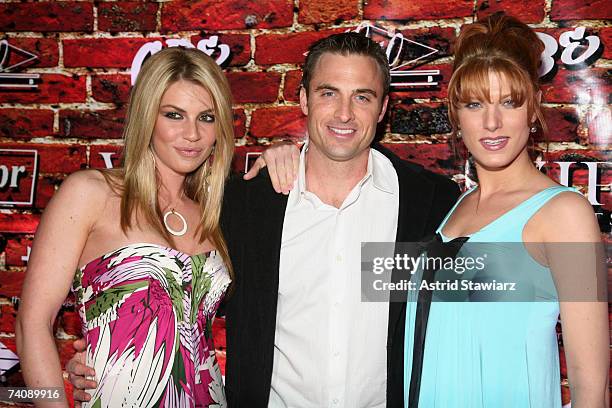 Model Christina Lindley, John Grooms and Esseri attends Chris Brown's "Off The Wall" 18th birthday party held at 40/40 club on May 6, 2007 in New...