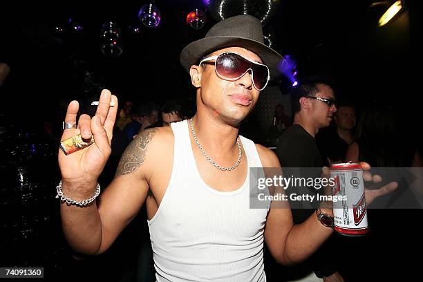 Clubber dances at the Def Mix 20th Anniversary Weekender at Turnmills nightclub on May 6, 2007 in London, England. The Weekender sees the start of...