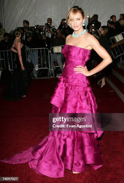 Actress Cameron Diaz attends the Metropolitan Museum of Art Costume Institute Benefit Gala "Poiret: King Of Fashion" at the Metropolitan Museum of...