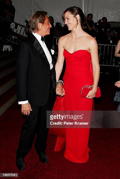 Designer Valentino and actress Jennifer Garner attend the Metropolitan Museum of Art Costume Institute Benefit Gala "Poiret: King Of Fashion" at the...