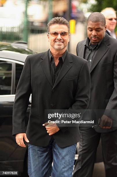 Former Wham! singer George Michael appears at Brent Magistrates Court on May 8, 2007 in London, England. Michael is charged with one count of being...