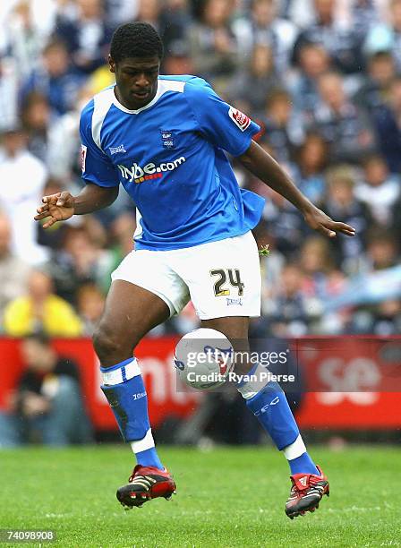 Radhi Jaidi of Birmingham City in action during the Coca Cola Championship match between Preston North End and Birmingham City at Deepdale on May 6,...