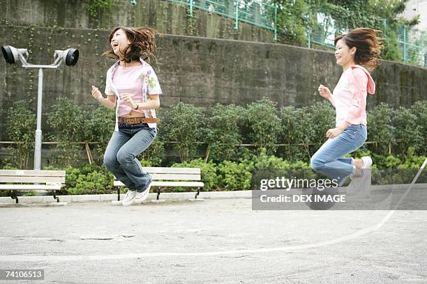 Lady Jump Rope 26 Woman Jumping Rope Profile Stock Photos, High-Res Pictures, and ...