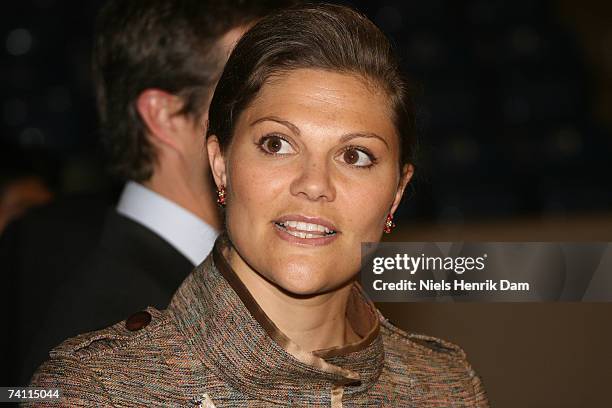 Princess Victoria of Sweden visits the Sports Centre at Bronby in Copenhagen, Denmark on May 9, 2007. King Carl XVI Gustaf, Queen Silvia and Crown...