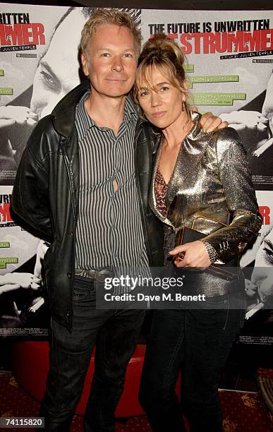 Julien and Amanda Temple arrive at the UK film premiere of 'Joe Strummer: The Future Is Unwritten', at the Coronet Cinema on May 9, 2007 in London,...