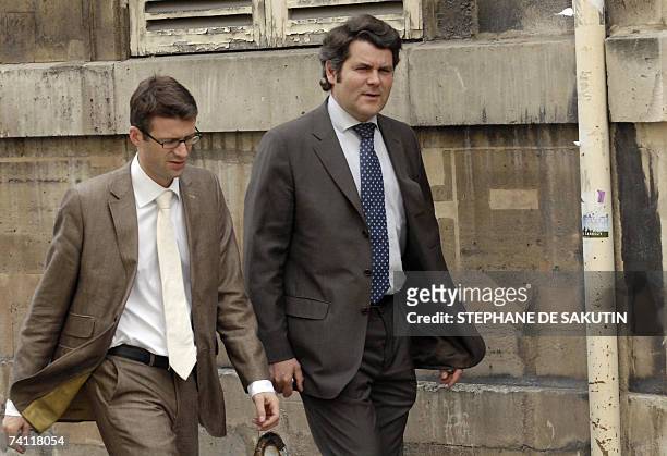 Franck Louvrier , the communication advisor of French President-elect Nicolas Sarkozy walks, 10 May 2007 in Paris to reach Sarkozy's office. Nicolas...