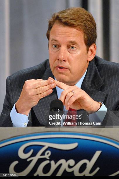 Ford Motor Company Executive Chairman Bill Ford addresses shareholders during the Ford Motor Company 2007 Annual Meeting of Shareholders at the Hotel...