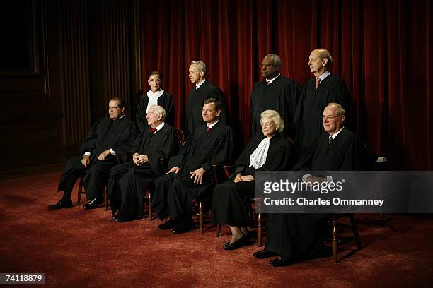 Justice Antonin Scalia, Justice John Paul Stevens, Chief Justice John G. Roberts, Justice Sandra Day O'Connor, Justice Anthony M. Kennedy, Justice...