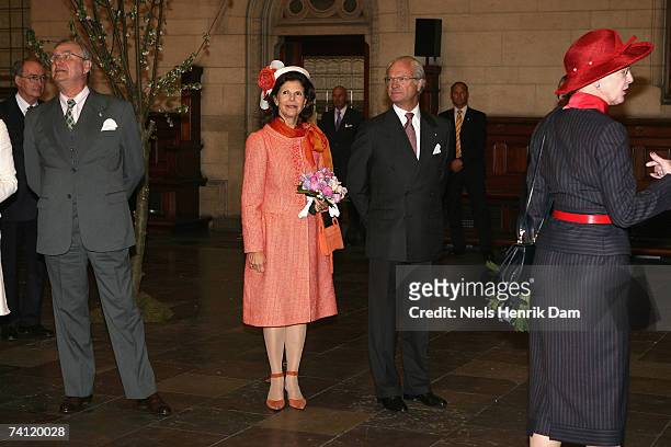Prince Consort Prince Henrik of Denmark, HM Queen Silvia of Sweden, HRH King Carl XVI Gustaf of Sweden and HM Queen Margrethe II of Denmark visit the...
