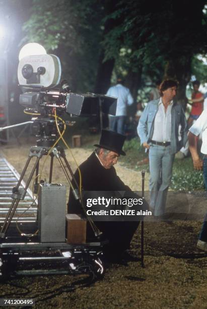 Italian-born actor Lino Ventura on the set of 'Les Misérables', directed by Robert Hossein, 10th March 1982. Ventura plays Jean Valjean in the film.