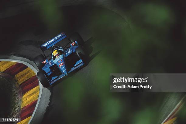 Christian Fittipaldi of Brazil drives the Newman/Haas Racing Lola B01/00 Toyota RV8F during practice for the Championship Auto Racing Teams 2001...