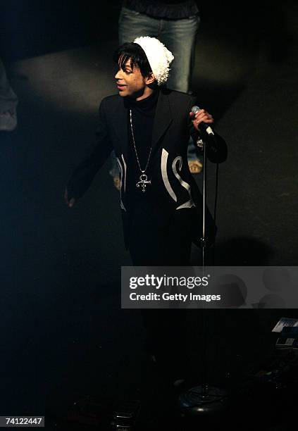 Prince performs on stage at Koko on May 10, 2007 in London, England.