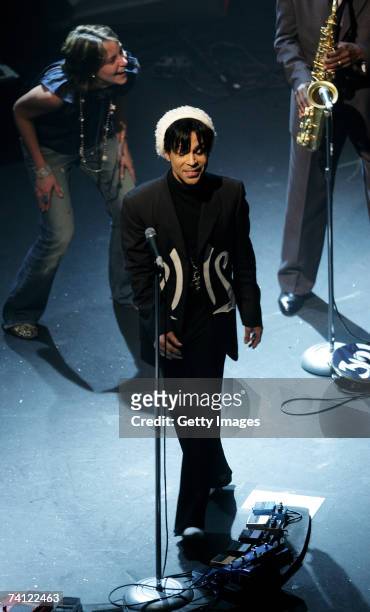 Prince performs on stage at Koko on May 10, 2007 in London, England.
