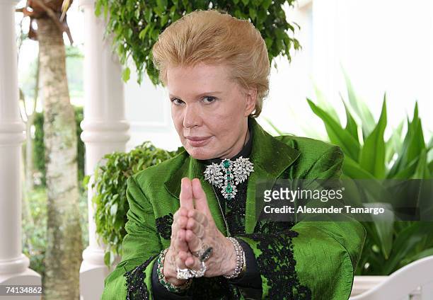 Walter Mercado arrives for Charytin Goyco's dream wedding at Walt Disney World at the Grand Floridian wedding pavilion on May 11, 2007 in Orlando,...