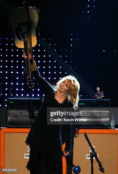 Musician Nancy Wilson from the band Heart performs onstage during the 2nd annual VH1 Rock Honors held at the Mandalay Bay Events Center on May 12,...